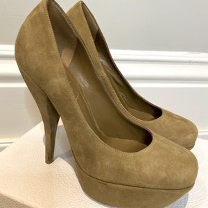 Suede YSL Tribute Pumps